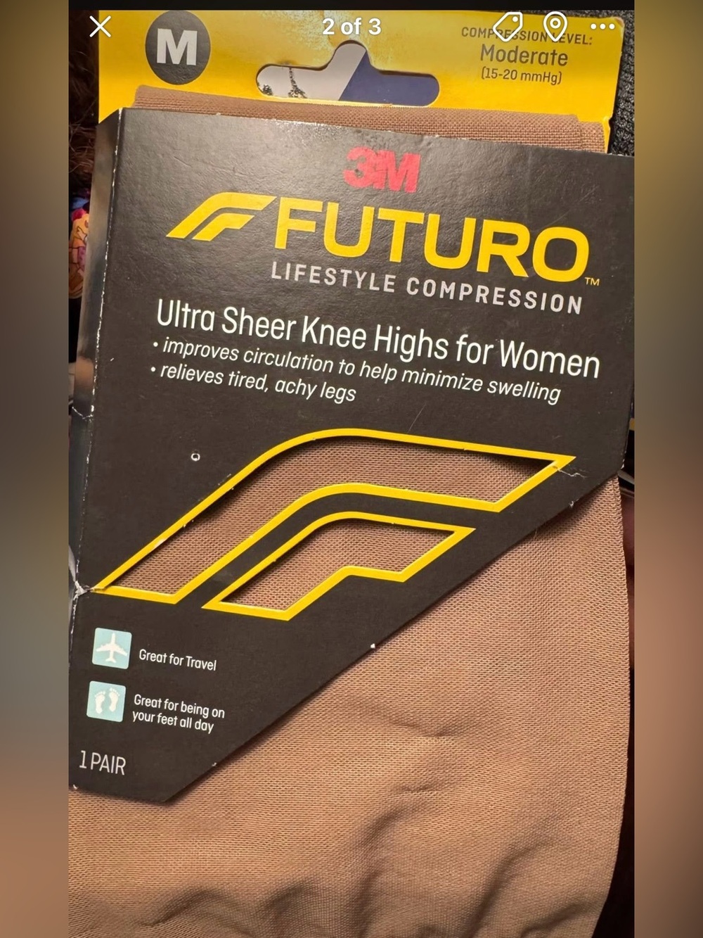 FUTURO COMPRESSION SOCKS SIZE Medium NEW in package